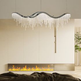 Dangling Wave Crystal Chandeliers