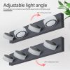 LED Modern Black 4-Light Vanity Lights Fixtures Over Mirror Bath Wall Lighting