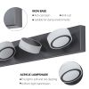 LED Modern Black 4-Light Vanity Lights Fixtures Over Mirror Bath Wall Lighting