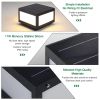 Solar Cap Light, Outdoor Solar Powered Fence Light with Cool White, Warm Light, LED Lighting for Patio Backyard Deck, 12 x 12 x 7.87 in.