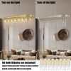 Modern Champagne Gold Kitchen Island Light - Oval Crystal ceiling chandelier