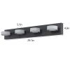 LED Modern Black 4-Light Vanity Lights Fixtures Over Mirror Bath Wall Lighting