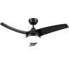 YUHAO Modern 42in.Integrated LED Ceiling Fan Lighting with 3 Matte Black Blades