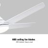 YUHAO Modern 48 in. Integrated LED Ceiling Fan Lighting with 5 White Blades