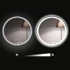 Round Touch LED Bathroom Mirror, Tricolor Dimming,  Brightness Adjustment -20"-DK