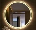 Round Touch LED Bathroom Mirror, Tricolor Dimming,  Brightness Adjustment -20"-DK