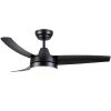 YUHAO Modern 42in.Integrated LED Ceiling Fan Lighting with 3 Matte Black Blades