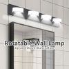 LED Modern Black 4-Light Vanity Lights Fixtures Over Mirror Bath Wall Lighting