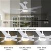 YUHAO Modern 48 in. Integrated LED Ceiling Fan Lighting with 5 White Blades