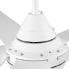 YUHAO Modern 48 in. Integrated LED Ceiling Fan Lighting with 5 White Blades