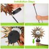 Solar Powered Sun Stake Lamp IP54 Waterproof Decorative Lamp