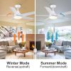 YUHAO Modern 48 in. Integrated LED Ceiling Fan Lighting with 5 White Blades