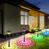 4Packs Solar Pathway Light Color Changing Garden Light Landscape Stake Light