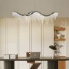 Dangling Wave Crystal Chandeliers