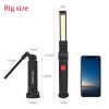 Sanyi Magnetic LED Flashlight USB Rechargeable Work Inspection Light 5 Modes Torch COB Lanterna Hanging Hook Lamp With USB Cable