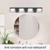 LED Modern Black 4-Light Vanity Lights Fixtures Over Mirror Bath Wall Lighting