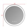 Round Touch LED Bathroom Mirror, Tricolor Dimming,  Brightness Adjustment -20"-DK