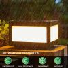 Solar Cap Light, Outdoor Solar Powered Fence Light with Cool White, Warm Light, LED Lighting for Patio Backyard Deck, 12 x 12 x 7.87 in.