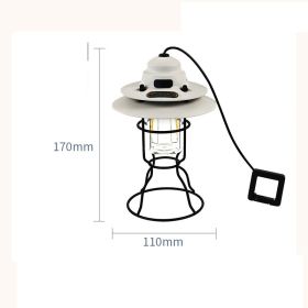 Portable Retro Barn Lantern Outdoor Multifunctional Lighting (Color: Beige)