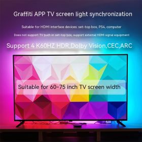 TV Sync Ambience Light Streamer Colorful Graffiti APP TV (Option: AU-Suitable For 60to75 Inch TV)