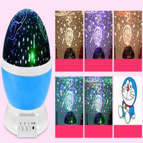 LED Projector Light USB Starry Sky Night Light Rotating Bedside Table Lamp For Kids Home Decoration Desk Light Atmosphere (Option: D-Spin)