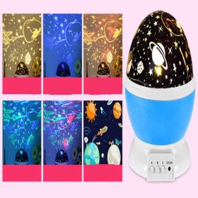 LED Projector Light USB Starry Sky Night Light Rotating Bedside Table Lamp For Kids Home Decoration Desk Light Atmosphere (Option: B-Non rotating ordinary)