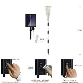 Solar Fireworks Lamp Drag A Waterproof Lawn Floor Outlet (Option: One To One-Warm White)