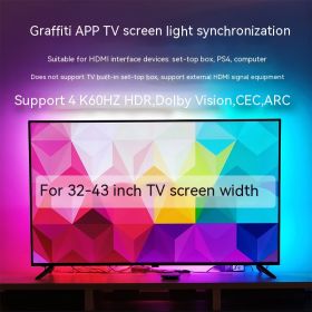 TV Sync Ambience Light Streamer Colorful Graffiti APP TV (Option: EU-Suitable For 32to43 Inch TV)