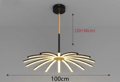 Led Chandelier In Dining Room Bedroom (Option: Black A-14heads-White light)