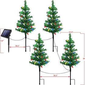 Solar Christmas Tree Outdoor Courtyard Decoration Landscape Lamp (Option: Floor Outlet Colored Lights)