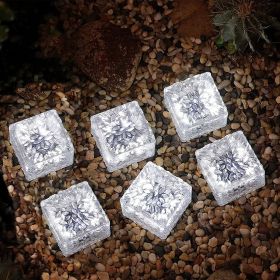 Solar Ice Cube Buried Lights Landscape Path Decoration (Option: White-Large)