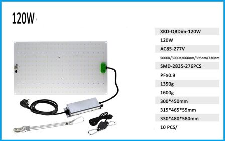 Quantum Plate Plant Fill Light Lamp 120W (Option: 120w Dimming-US)