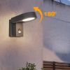 Inowel Wall Light Outdoor PIR Sensor LED Wall Mount Lamp Round Wall Sconce Lighting with Motion Sensor 11723