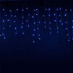 13FT 96LED Icicle String Light w/19 Drops Indoor/Outdoor Xmas Light Party Decor (Color: Blue)