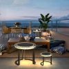 Outdoor Solar powered Garden Table, LED side table, Outdoor garden decorations, Waterproof Outdoor Lightings