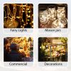 Set of 6 RC String Light Pole;  9 FT Lighting Stand ;  LED Solar Bulbs for Parties;  Christmas