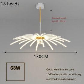 Led Chandelier In Dining Room Bedroom (Option: White B-18heads-White light)